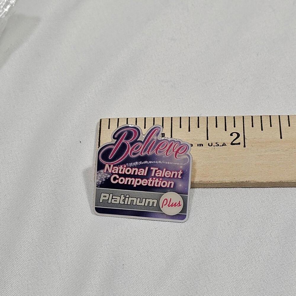 Believe National Talent Competition Platinum Plus Award Medal Pin - Picture 2 of 3
